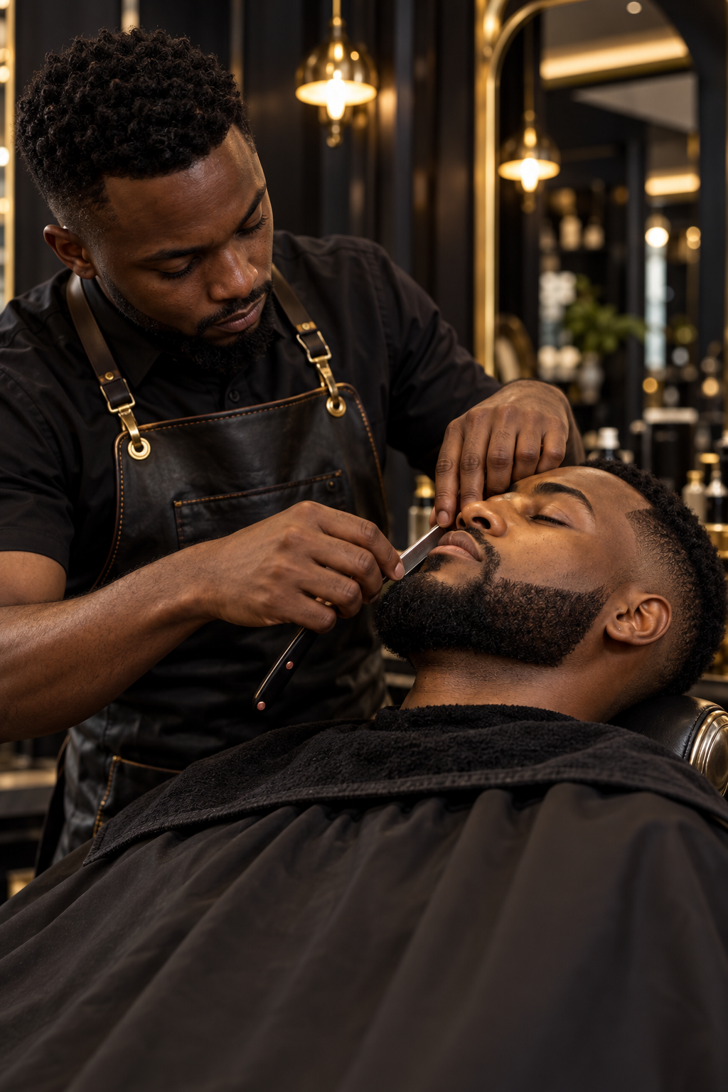 Close-up beard grooming at Baberia Cuts
